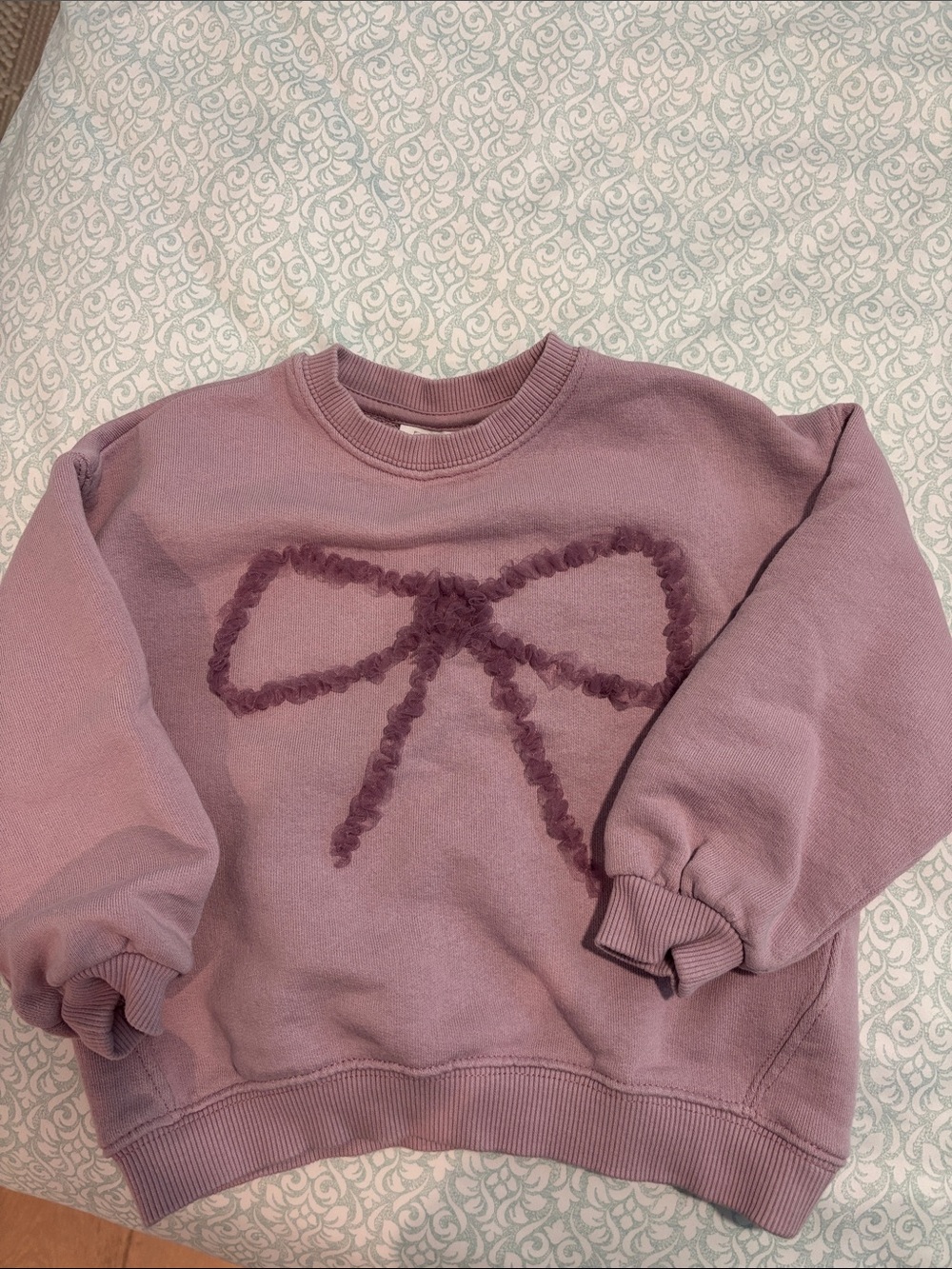 Light purple Bow-Front kids Sweater